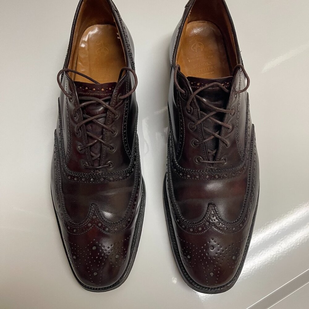 Brooks Brothers Shell Cordovan Wingtip Dress Shoes – 9.5C
